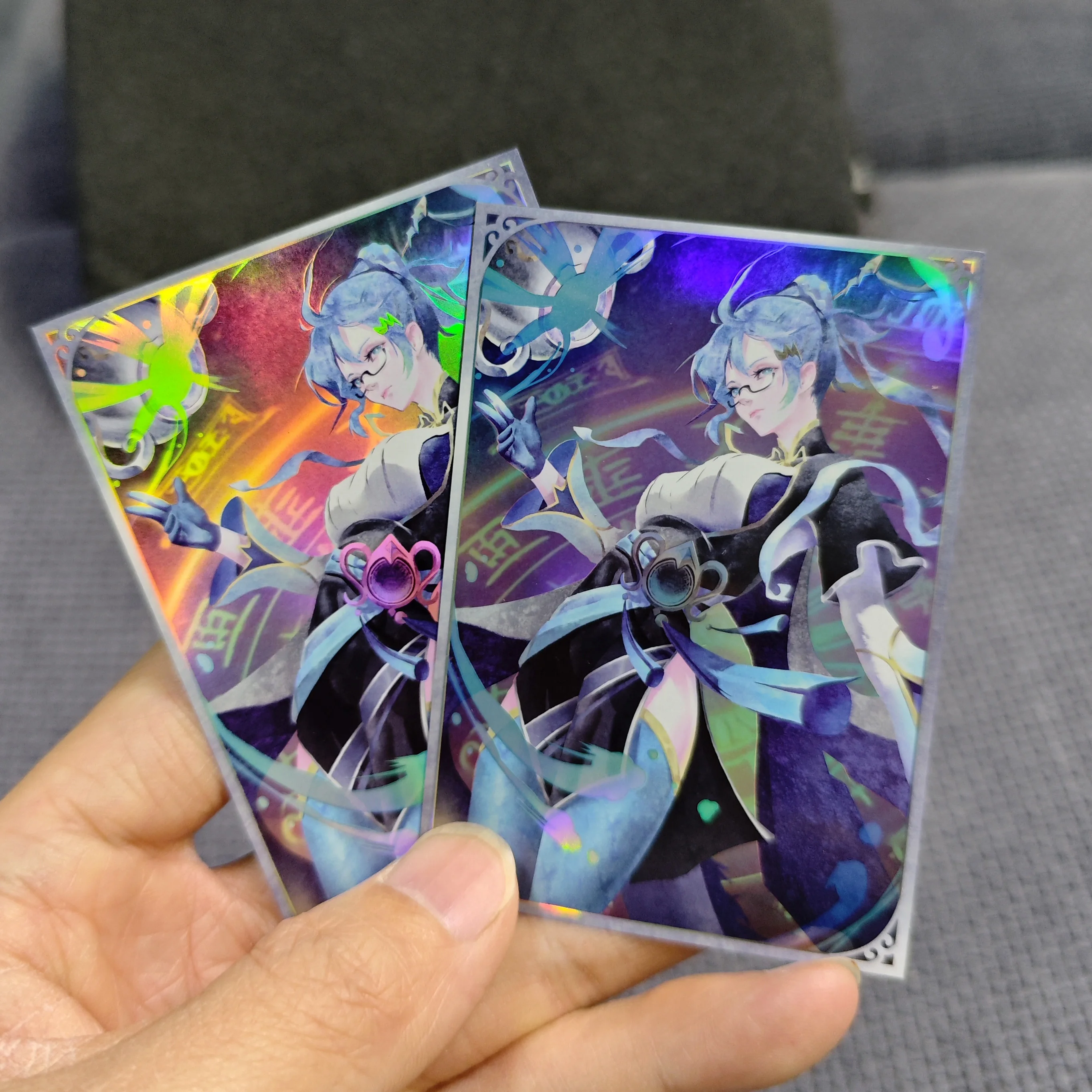 50PCS Original DIY Yugioh Dragon Tale Fymena Card Sleeves Yu-Gi-Oh! OCG Trading Card Shine Protective Case Cover