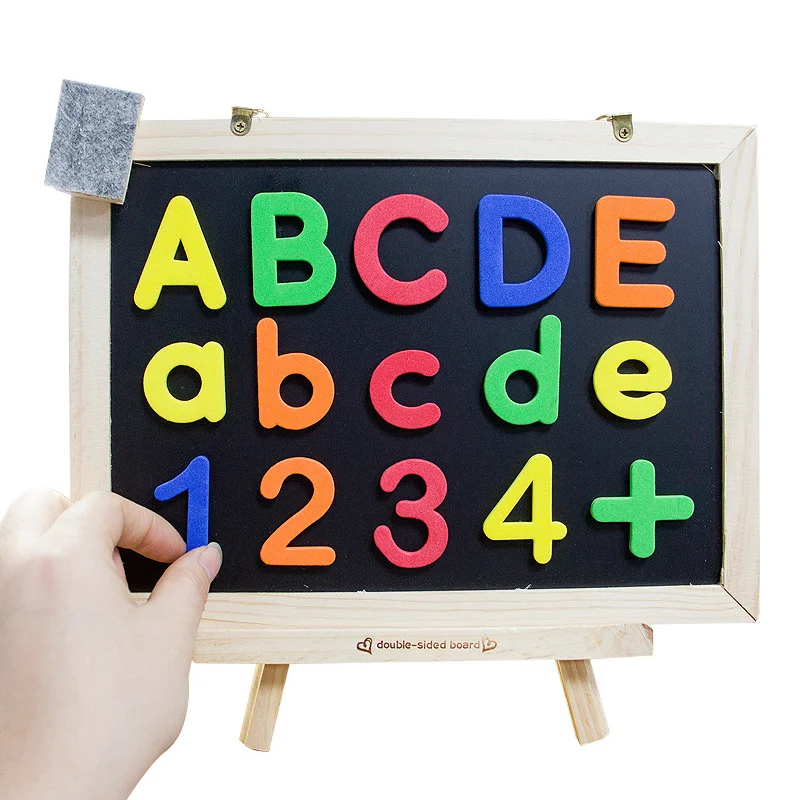 Autocollants de réfrigérateur en mousse EVA avec lettres de l'alphabet magnétiques, 24 à 76 pièces, pour enfants en bas âge, apprentissage de l'orthographe, comptage, jouets éducatifs, cadeau