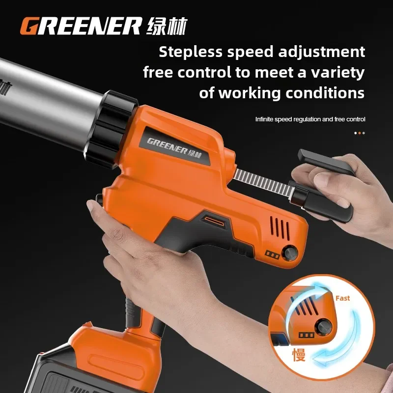 Lithium Battery-powered Electric Glue Gun for Glass, Cordless Fully Automatic Door and Window Glue Dispenser