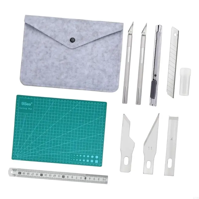Professional Craft Cutter With Safety Mat And Storage Bag For Detailed Carving Sculpting Leather Cutting Projects 37JD