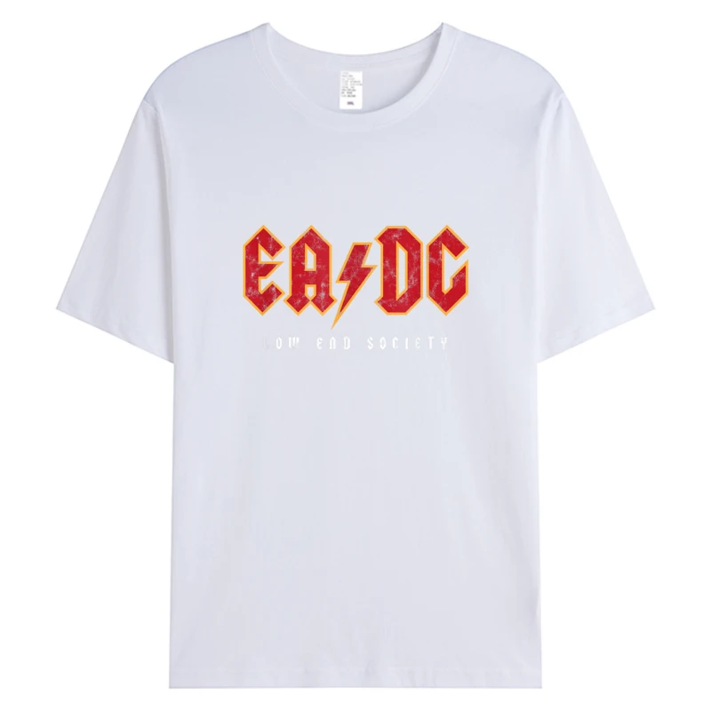 Low End Society Bass Player's T-shirt Guitar Eadg Strings Men Cotton Graphic 2025 Festival Discount Tshirt Male Clothes Slim Fit