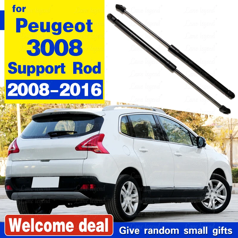 Trunk Struts for Peugeot 3008 T84 1st SUV 2008 - 2016 Rear Tailgate Boot Lift Supports Gas Springs Shock Absorbers Dampers