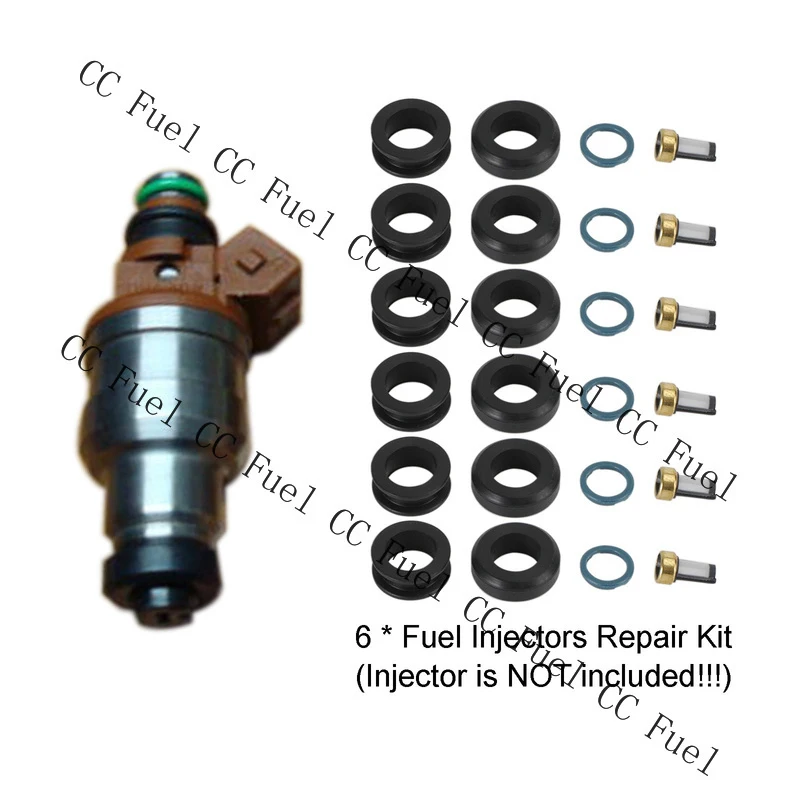 C+ 6PCS Fuel Injectors Seal O-Ring Kit MD164888 for Mitsubishi 3000GT INP-014 Y0 T9