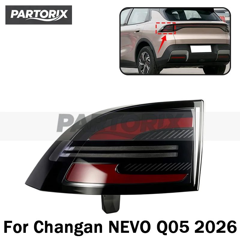 Rear Bumper Taillight For Changan NEVO Q05 2026 Taillamp Tail Light Stop Light Rear Brake Lamp