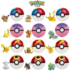 Pokemon Belt Elf Pokeball Anime Figure Eevee Pikachu Vulpix Mimikyu Pocket Monster Action Pet Pokeball Model Gifts