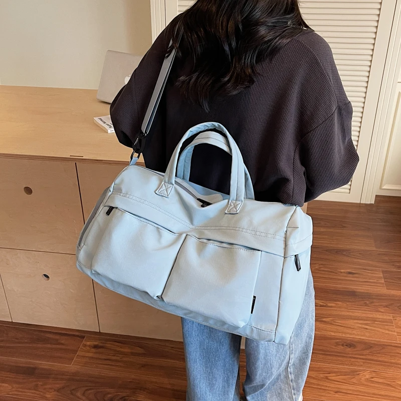 

Fitness Bag Large Capacity Travel Handbag Sports Gym Bag Portable Luggage Daypack Men Women Short Distance Trip Crossbody Bag