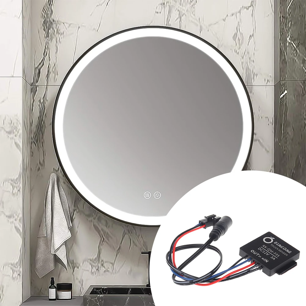 12V Bathroom Mirror Switch Touch-Switch Sensor For Led Light  Dual Color Temperature Infinite Dimming Touch Sensing Switch