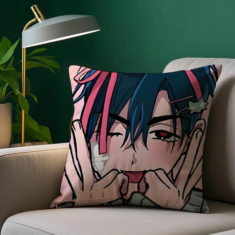 غطاء وسادة من Alien Stage Ivan Anime Boy غطاء وسادة قطيفة مريح مطبوع على الوجهين - هدية منزلية لديكور غرفة النوم