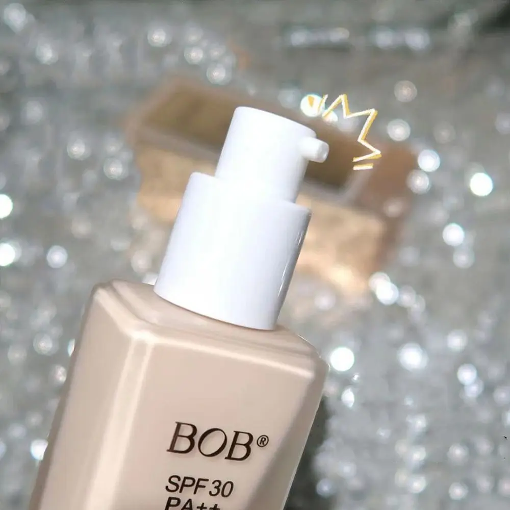 Non-Fluffing Lightweight Liquid Foundation 30ml Volume Sweatproof Waterproof Foundation Sunscreen Naturally Face Base Cream