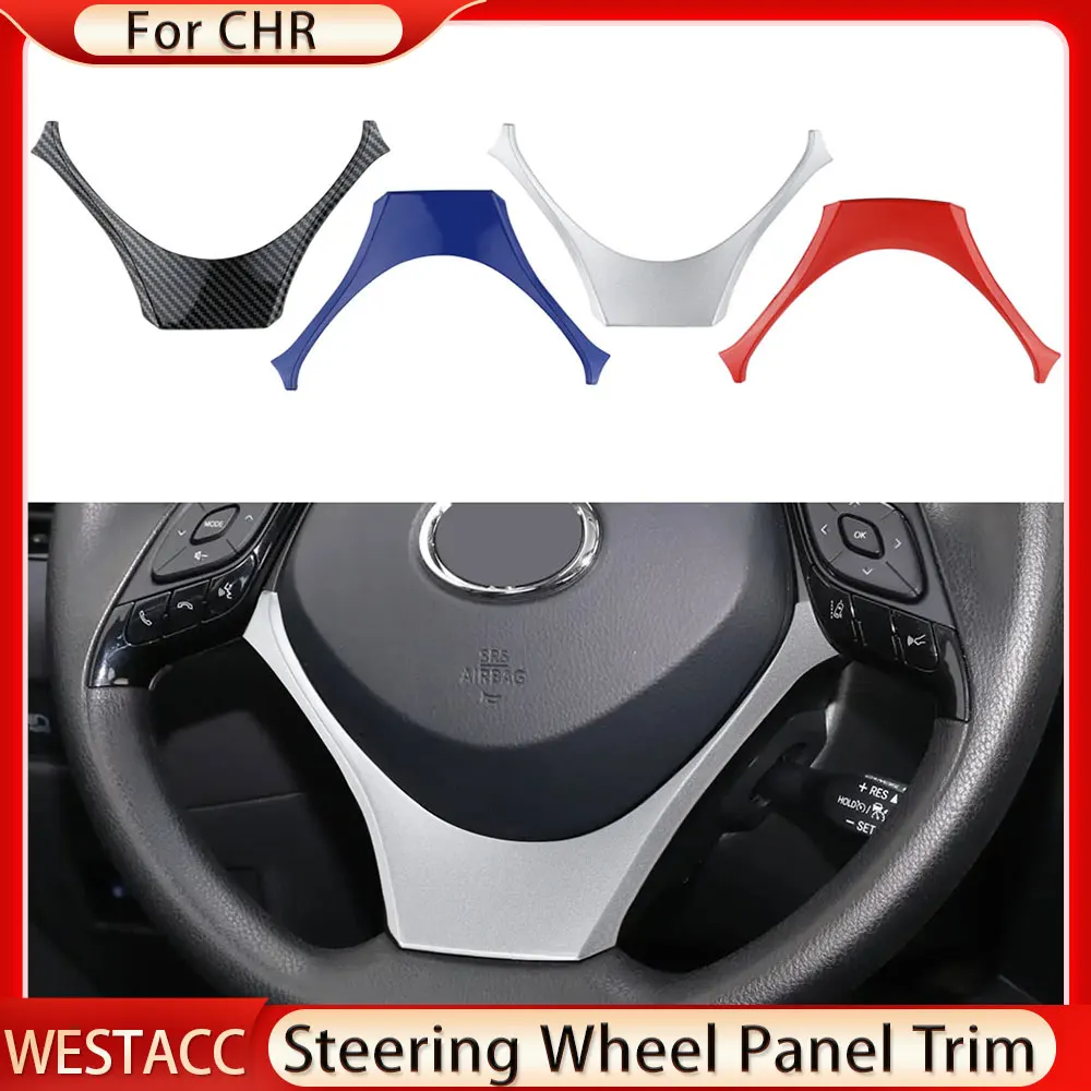 

Car Steering Wheel Cover Trim for Toyota CHR C-HR C HR 2016 - 2023 Steering Wheel Panel Decoration Sticker Interior Accessories