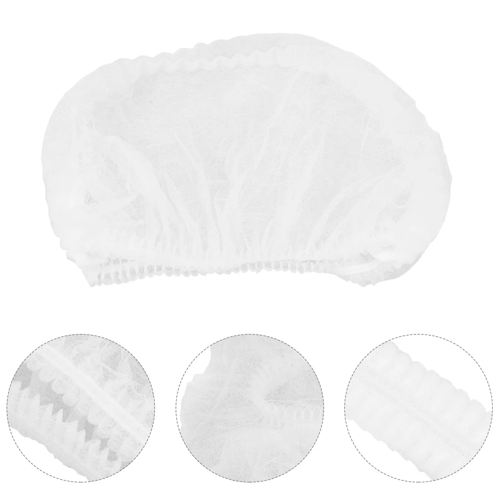 

100Pcs Disposable Non-Woven Hairnets Comfortable Breathable Mesh Caps for Workshops Food Service Disposable Mesh Caps