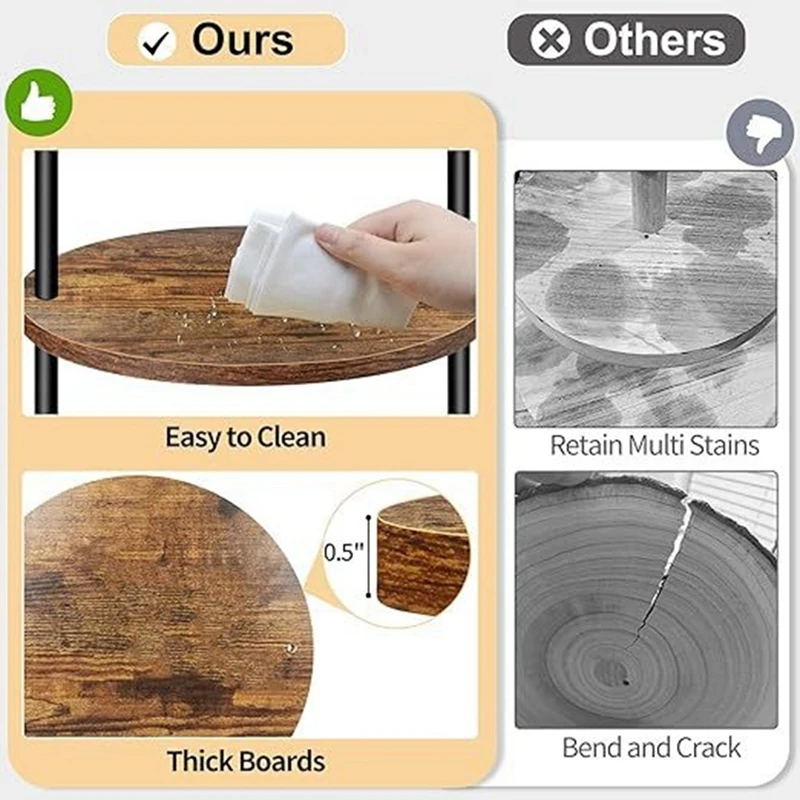 ABLN-Wooden Cupcake Stand Dessert Table Display Cupcake Tower Tiered Tray Stand Cupcake Tower Dessert Table Display - view 2