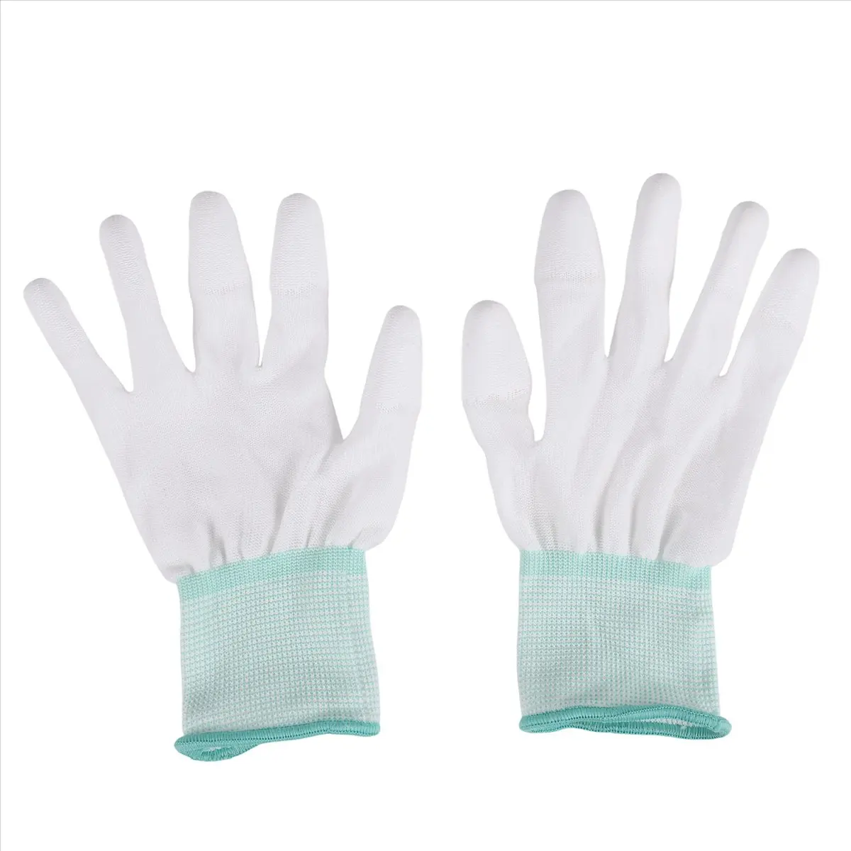 【CYBER MONDAY】1 Pair ESD PC Computer Working Anti-skid Anti Skid Anti-static White Gloves New