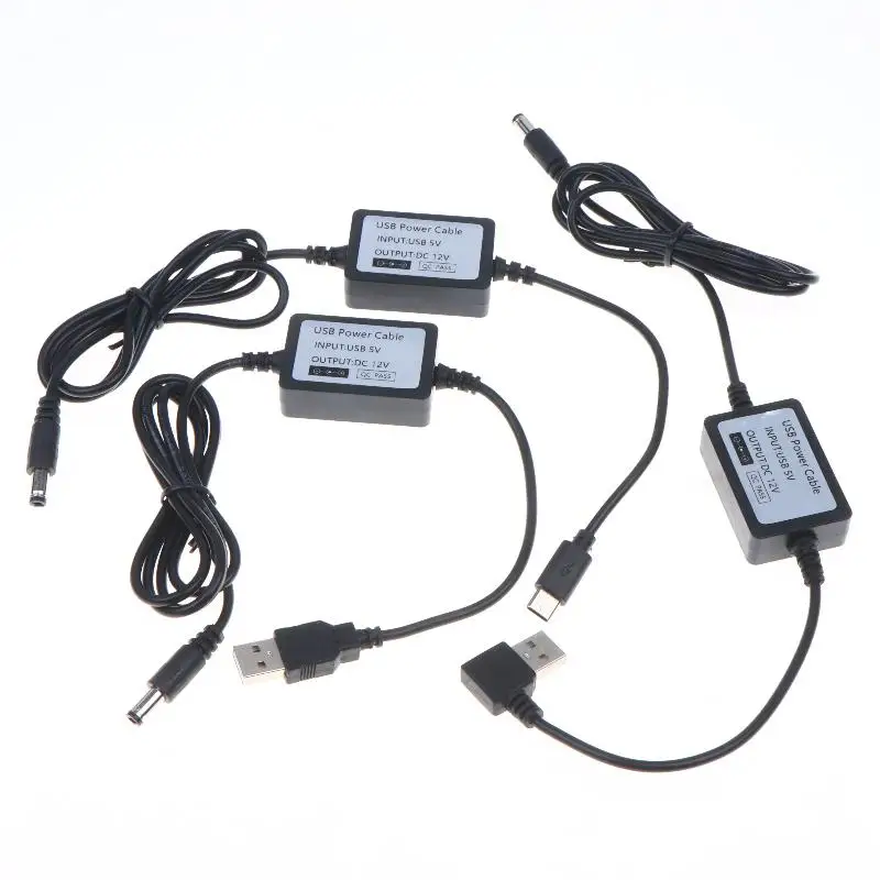 NewDC-DC 5V To 9V 12V 1A Step Up USB Boost Cable Power Converter Adapter 5.5x2.1mm For Power Connector