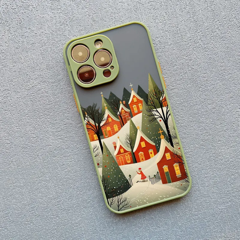 Nachtliche Schneeberg-Wald-Szenerie Handyhülle für iPhone 17 Pro Max 15 14 Pro Max Plus 16 13 12 Mini 11 Pro Max XR XS X Schutzhüllen – Detail 8