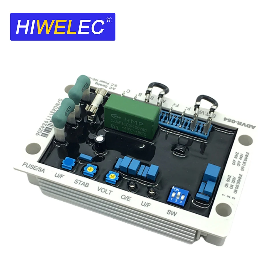 Genuine ADVR-054 AVR KUTAI Self Excited 5Amp Automatic Voltage Regulator With High Cooling Efficiency