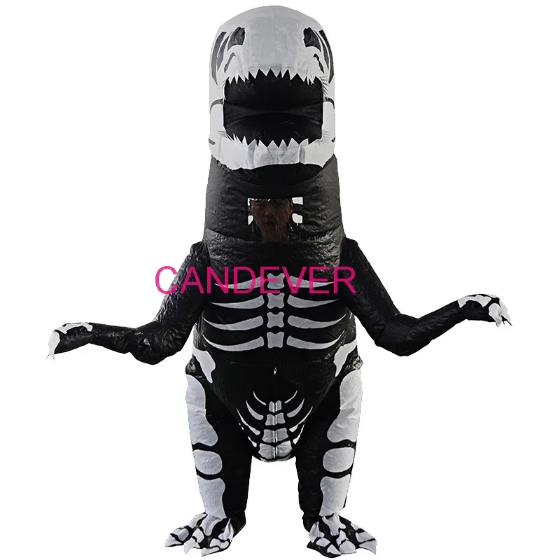 T Rex dinosaur skeleton costume toddler child boys Carnival halloween costume fancy for kids adults men women adults inflatable