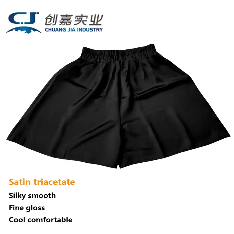 

Satin Triacetate Spring Summer Women's Short Style Trouser Skirt Wide Foot Circumference Loose Comfortable Fat Girl Casual Pants