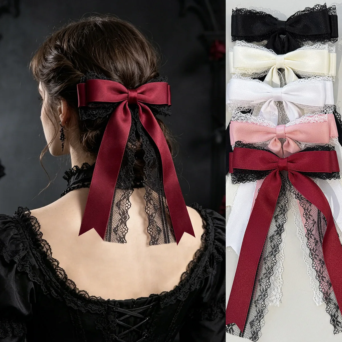 36pc-dark-lolita-gothic-hair-clips-long-tassel-lace-embroidery-bow-hair-grips-for-women-and-girls-side-hairpins-hair-accessories