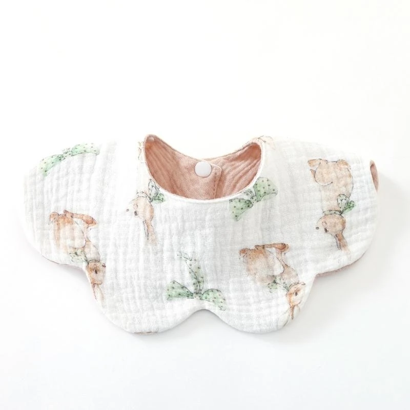 実用的な授乳よだれかけ 赤ちゃん用 吸収性よだれよだれかけ 通気性 新生児げっぷ布 口拭き布 6層綿 24BE