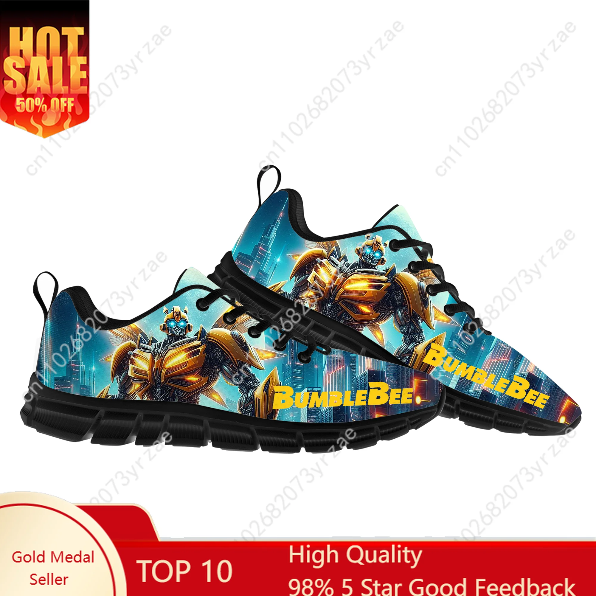 

Bumblebee Sports Shoes Hot Cartoon Game Mens Womens Teenager Sneakers Fashion High Quality Sneaker Custom Built Shoes