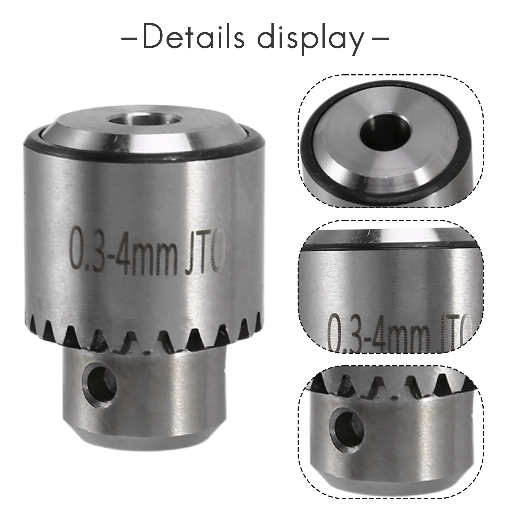 Mini chave de mandril de broca elétrica, mandris de broca sem chave, faixa de capacidade de 0.3-4mm com biela de eixo de 3.17mm