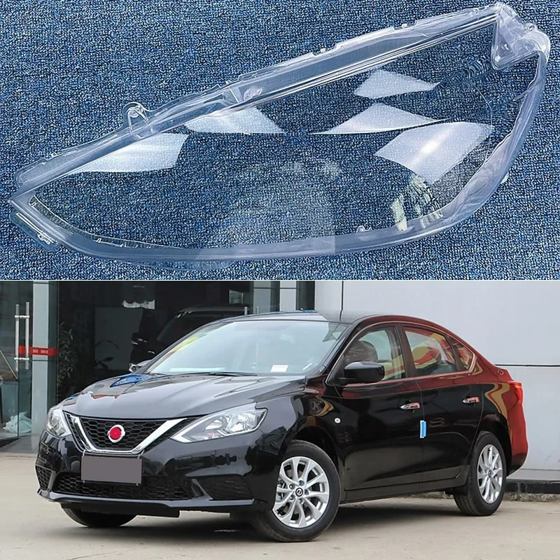 For Nissan sentra Headlight cover 2016 2017 2018 Headlamp Transparent Shade sentra Glass Headlamp Shell Mask  headlight hood