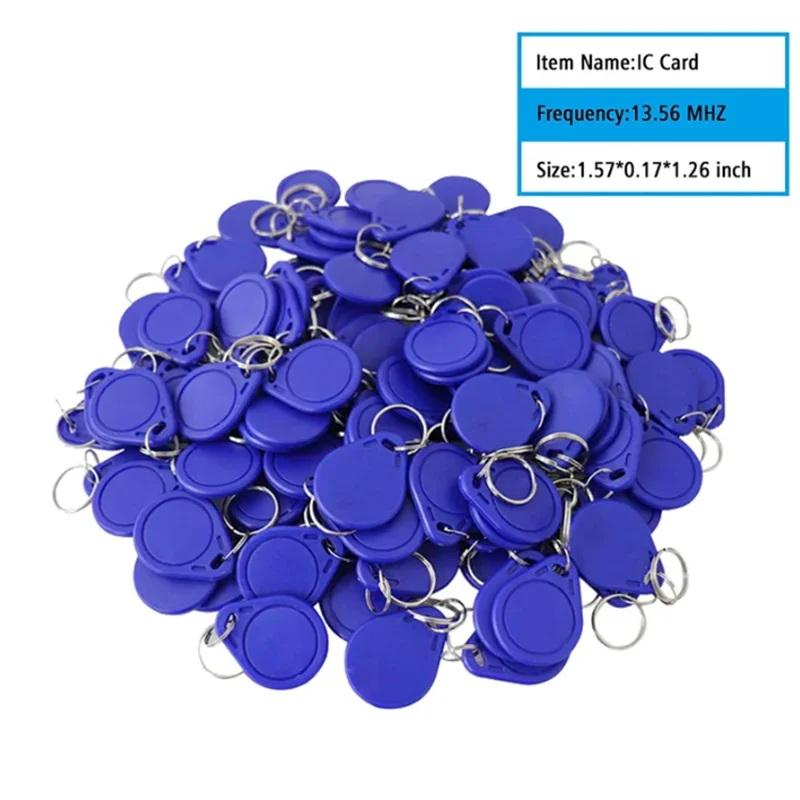10/50/100 pcs RFID 13.56Mhz IC Chip Proximity Keyfob Token Key Ring For Door Locks Access Control Compatible MI Classic 1K Card
