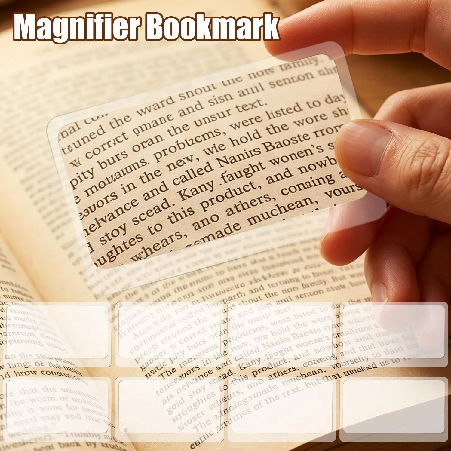 1-10Pcs Portable Wallet Magnifier Card Plastic Pocket Credit Card Size 3X Magnifying Lens Bookmark for Reading Book Newspaper