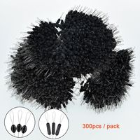 300pcs/pack Black Float Fishing Bobber Silicone Stopper Space Bean Connector Fishing Line Resistance Fishing Accessories