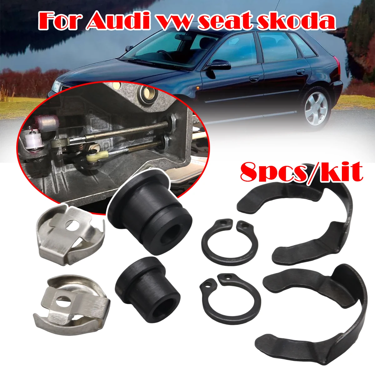 

Manual Gear shift Cable Gearbox Control Bushing For Audi VW Skoda SEAT Lock Washer gearbox Selector Linkage End Rod Replacement