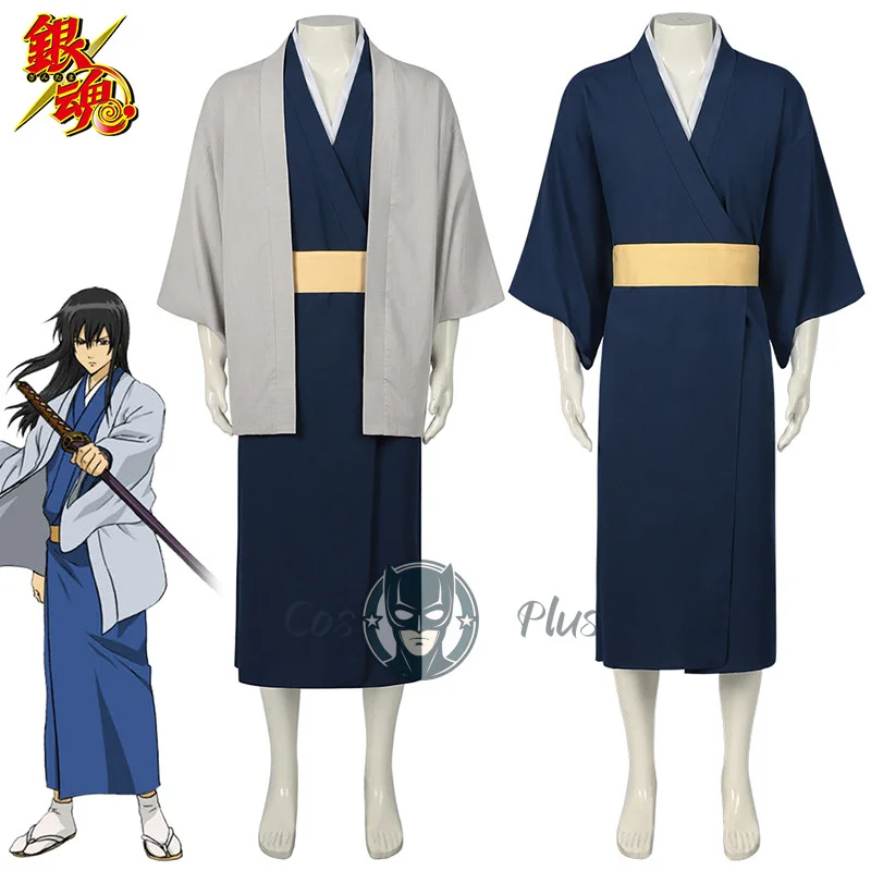 Аниме Gintama костюмы Katsura Kotarou косплей костюм кимоно японский наряд Wafuku для взрослых Хэллоуин карнавал