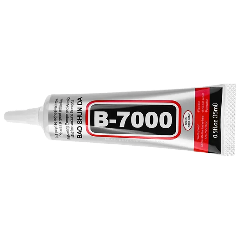 25 Stück b7000-Kleber (15 g/0,5 fl. oz) – universell einsetzbar für Schmuck und Mobiltelefone – wasserfest und transparent