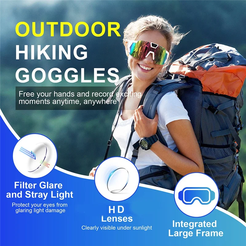 ABHT-HD Video Recording Sunglasses Smart Action Camera Glasses Bicycle Outdoor Driver Recorder Walk Cam
