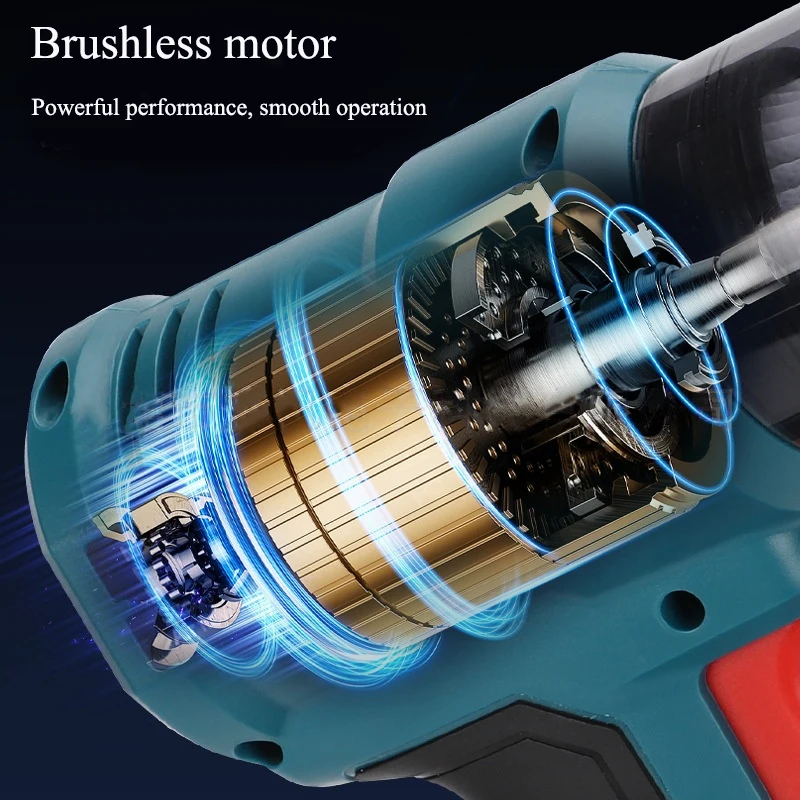 Odkurzacz akumulatorowy bezszczotkowy z regulacją prędkości, kompatybilny z akumulatorami 18/20V Makita/DeWalt/Milwaukee/Bosch/Ryobi — zdjęcie produktu 6