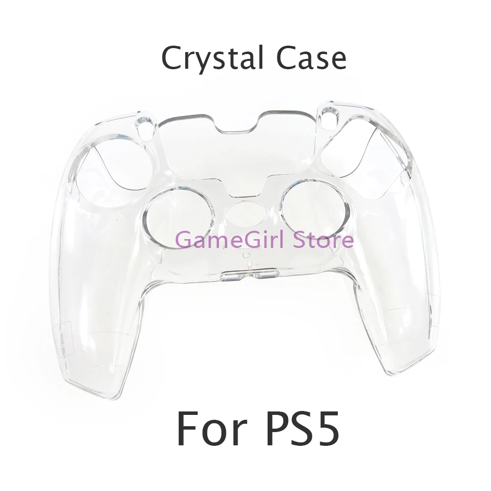 10pcs Clear Transparent Crystal Case Protective Hard Shell For PlayStation 5 PS5 Gamepad Controller Replacement