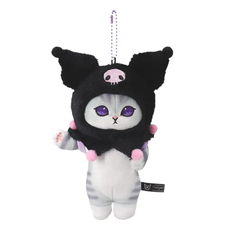 New Hello Kitty Mofusand Cross-Dressing Sanrio Hello Kitty Kuromi Plush Keychain Pendant Anime Plush Doll Backpack Pendant