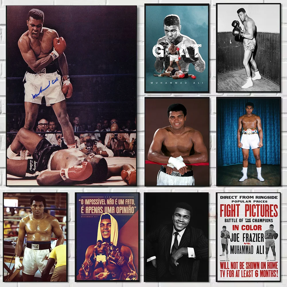 Motivational Boxer Wall Painting Poster Modern Canvas Painting Suitable for Living Room Home Decor Print Picture Inspiration