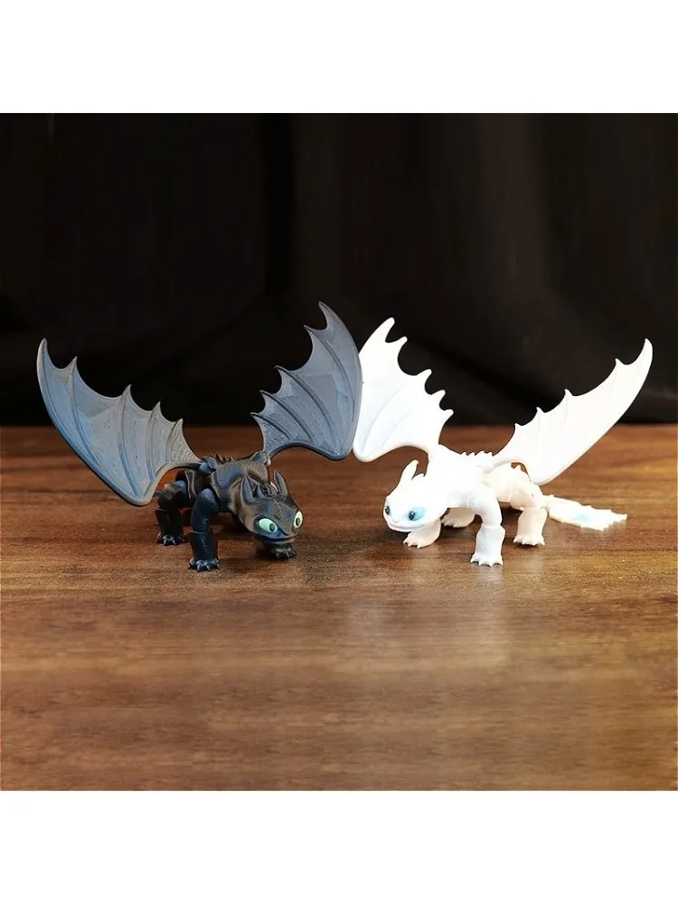 Potdemiel jouet modèle Dragon dompteur maître sans dents ordinateur ornement décoration de la maison peut déplacer les articulations cadeaux créatifs exquis