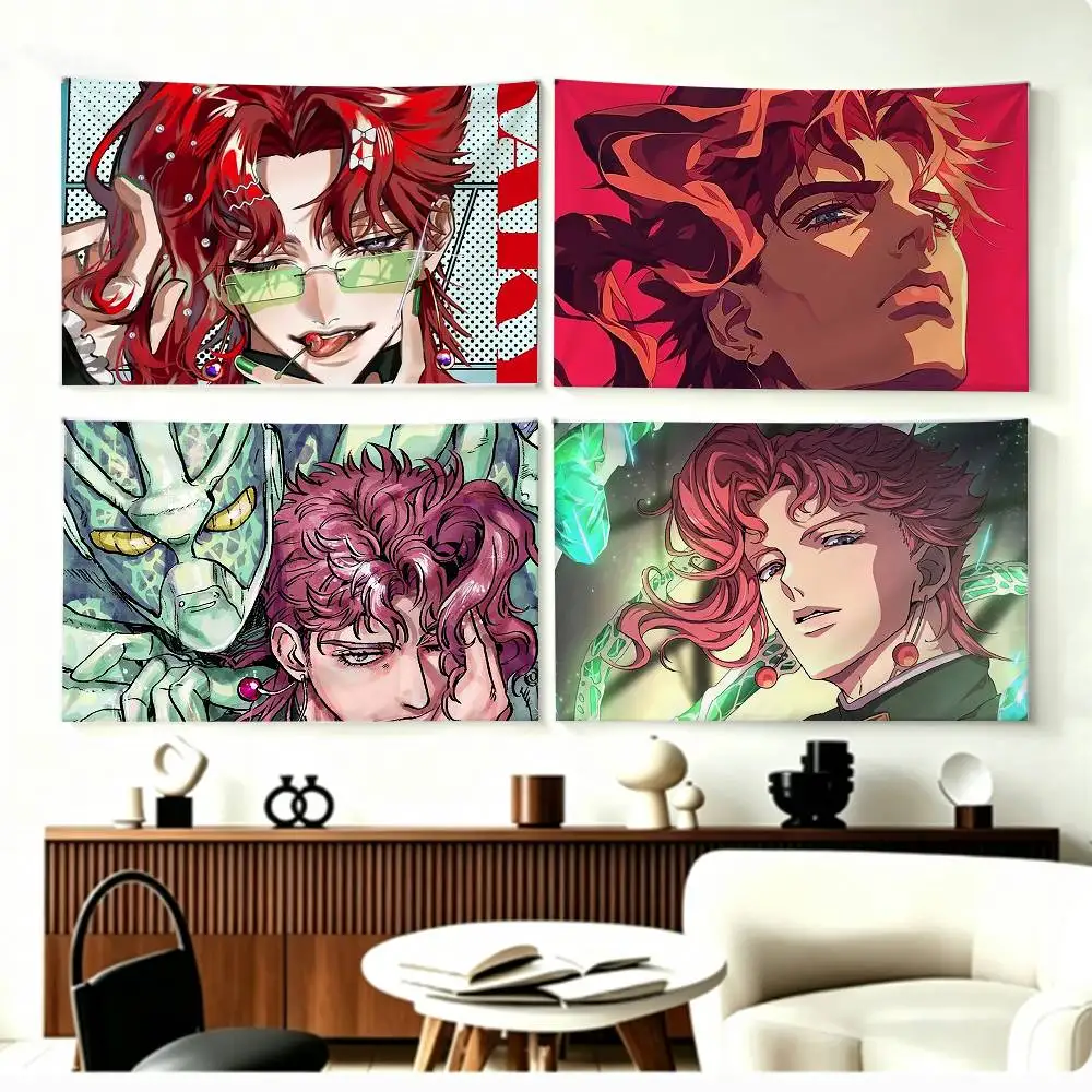 COOL JoJo K-Kakyoin Noriaki Flags Wall Hanging Background Art Banner for Bedroom Home Outdoor Decor