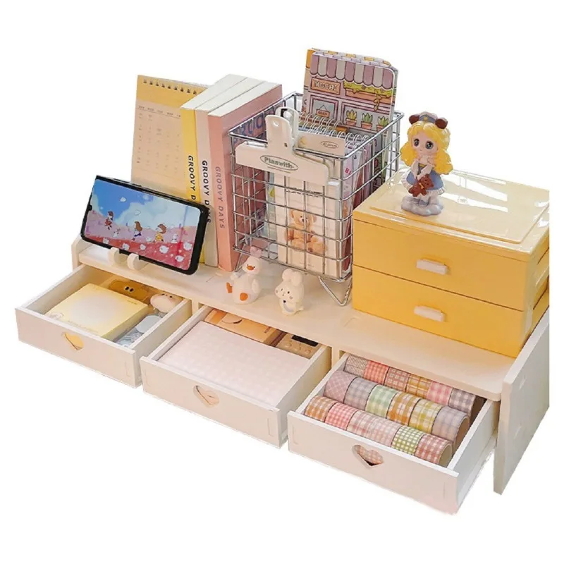 

Desktop Miscellaneous Storage Drawer Office Stationery Shelf with Drawers Computer Tray Tablet Rack Stationery Dormitory Supplie