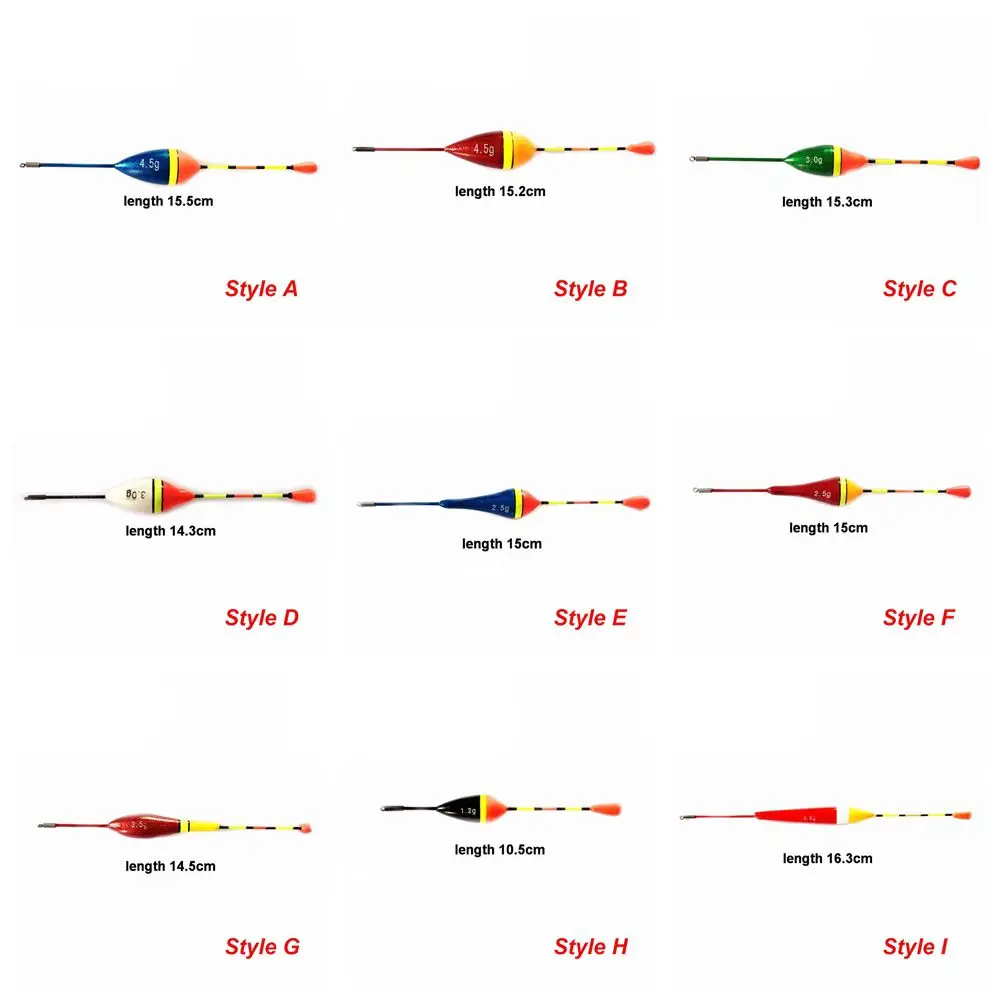 2PCS Outdoor Fluctuate Slip Drift Tube Assorted Sizes Floats Bobbers Indicator Fishing Lure Light Stick Floats