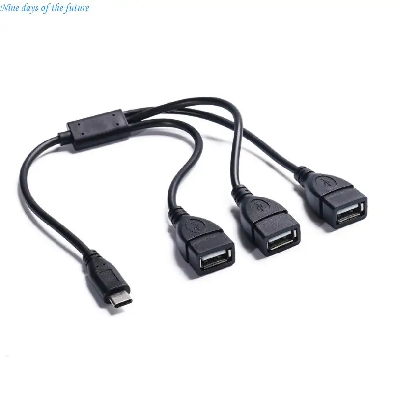 Portable USB Hubs with 3 USB2.0 Port from USB C Supporting 5V 3A Charging and Data Use for Laptops Accessories E65A