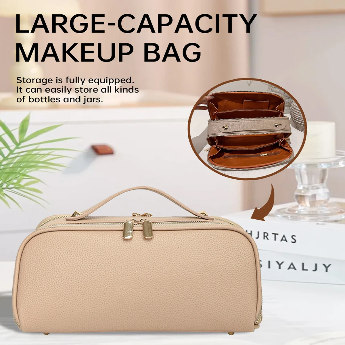 

Японская премиальная косметичка большой вместимости, женская, новая модель 2026 года, портативная сумка для хранения, дорожная водонепроницаемая сумка для туалетных принадлежностей, мужской подарок для жены или девушки