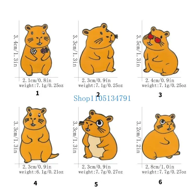 98km عصري Capybara الكرتون صدر طية دبوس عصري Capybara المعادن صدرية الدبوس الزخرفة للأزواج والاتجاهات