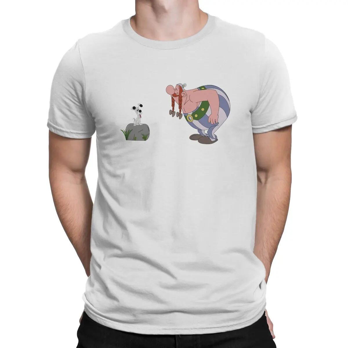 Asterix and Obelix Obelix and Idefix T Shirt Polyester Graphic Men Tees Summer Clothing Harajuku Crewneck TShirt