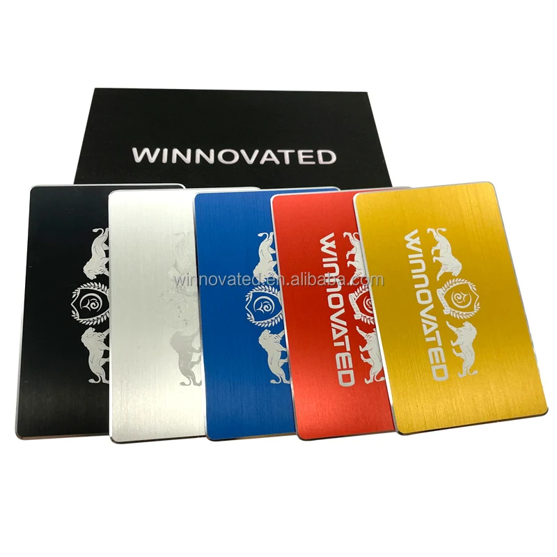 Customized product Matte Black 1.0 mm Anti-rust Colored Anodized Aluminum Business Card Blanks - Image 3