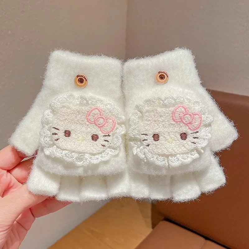 قفازات هالو كيتي للفتيات 2025 شتاء جديد كارتوني مقاوم للرياح قفاز دافئ قابل للطي لطيف ناعم للأطفال قفاز مضاد للتجمد لركوب الدراجات #2