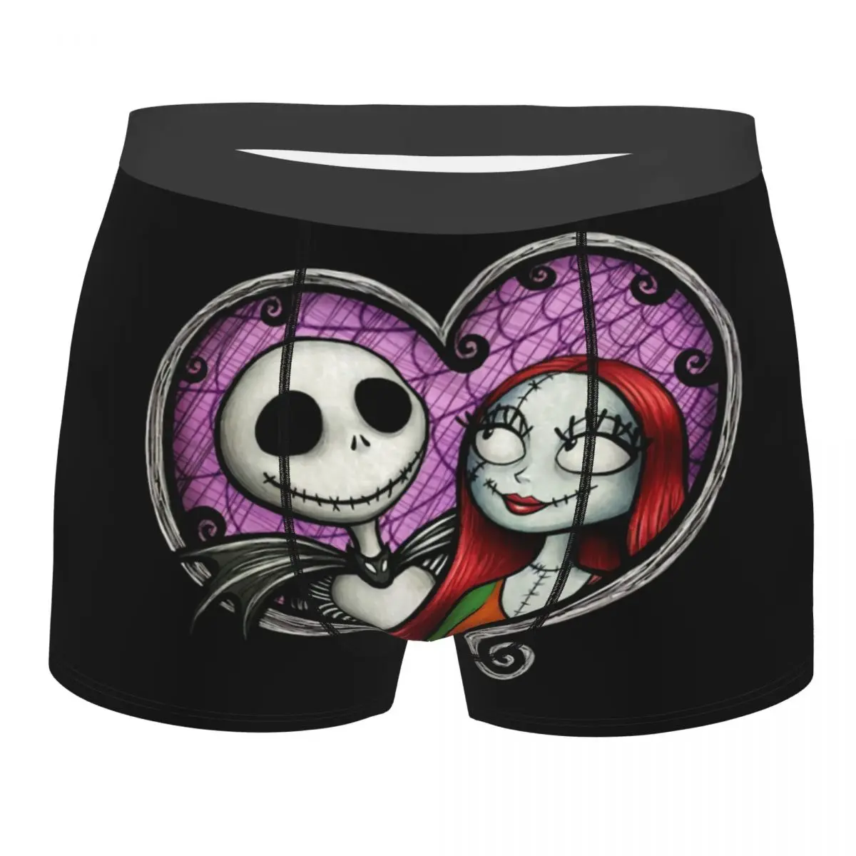 

Cool Nightmare Before Christmas Boxers Shorts Underpants Male Breathbale Jack Skellington And Sally Briefs Underwear