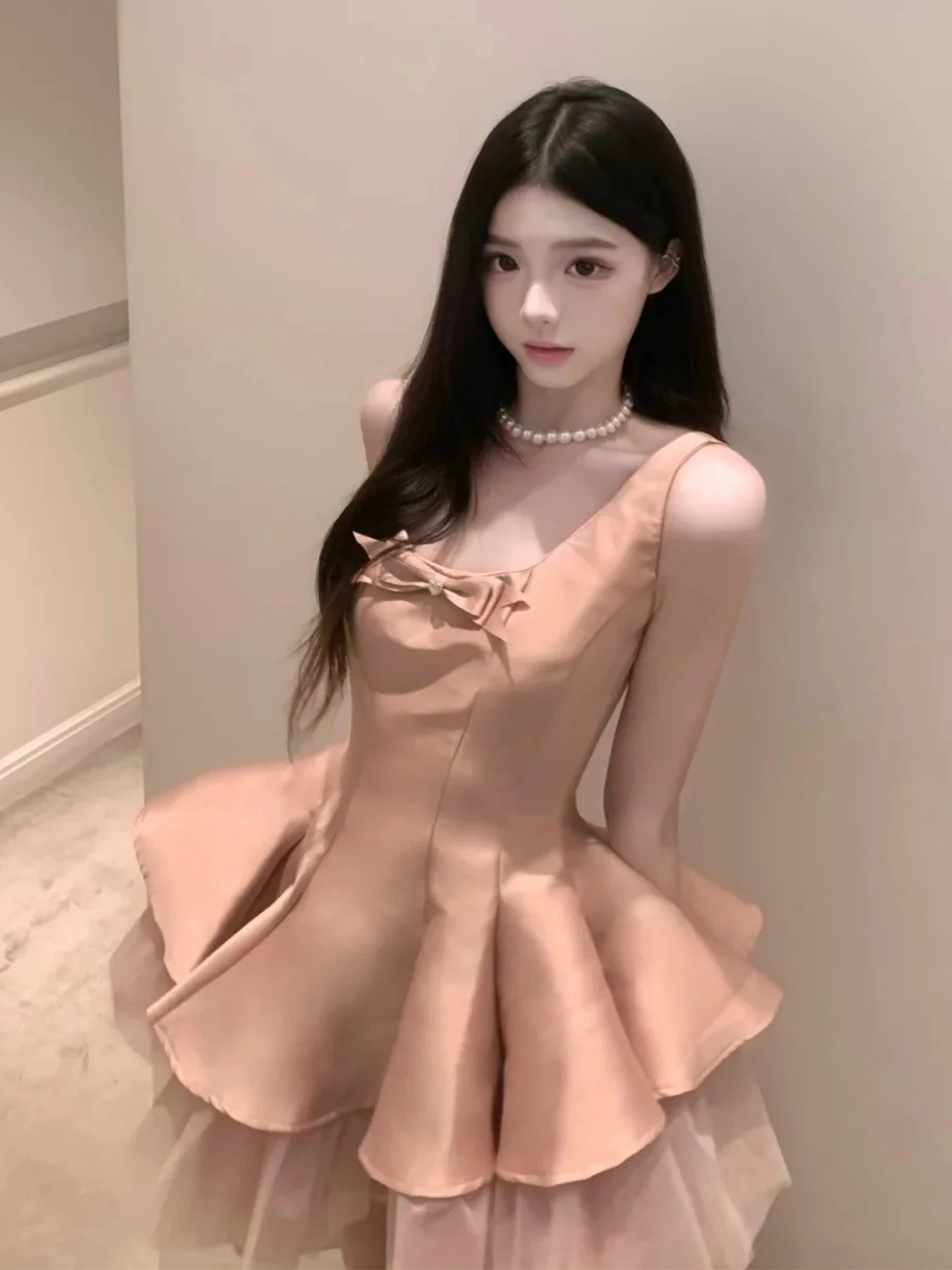 

Princ Sle Birthday Par Dr Sweet Orange Ribbon Strapl Ball Gown with 3D Flower Embelliment ort Skirt